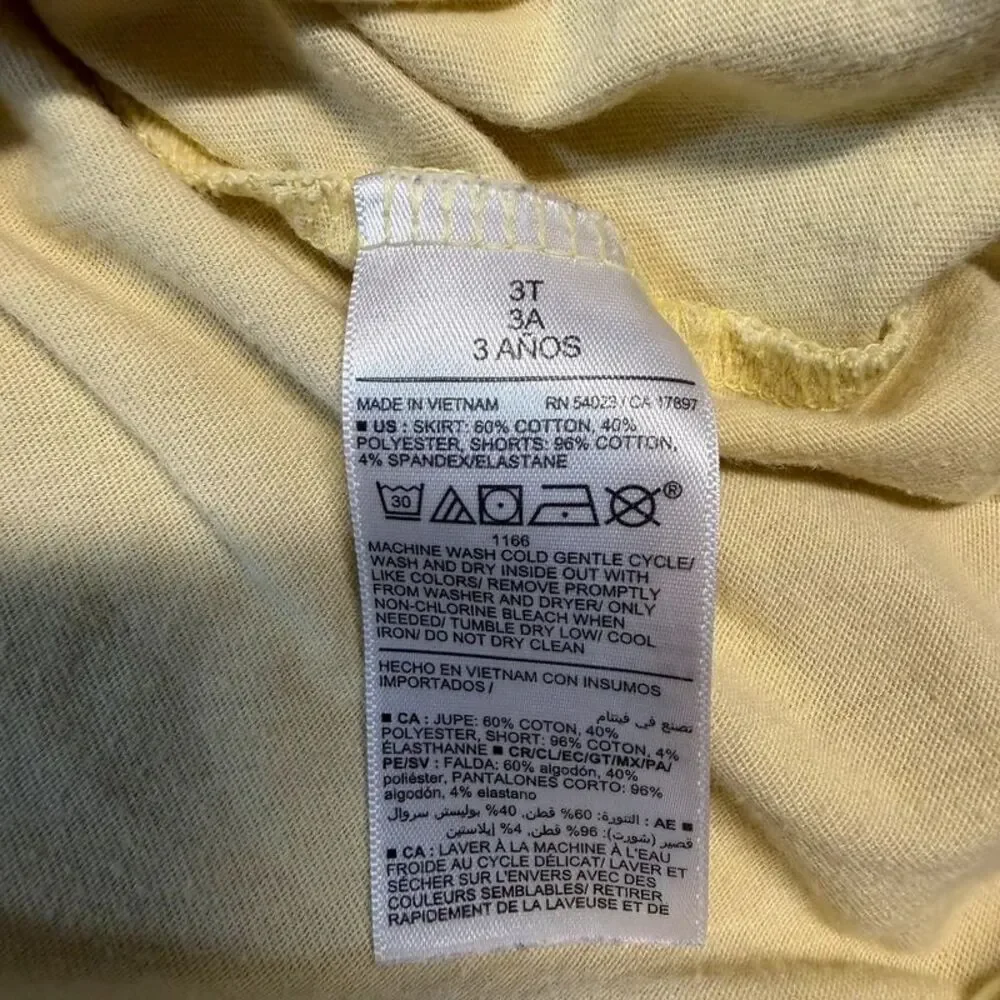 Old Navy 3T Girls Skorts Yellow Green